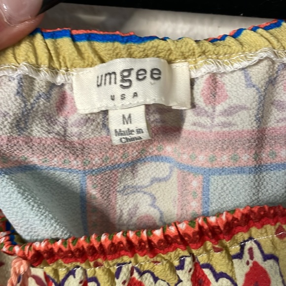 Umgee Boho Off Shoulder Floral Size M - Picture 4 of 5